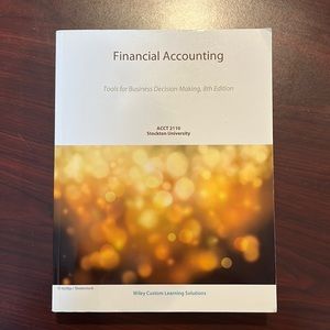 Financial Accounting Tools for Business Decision Making 8th edition